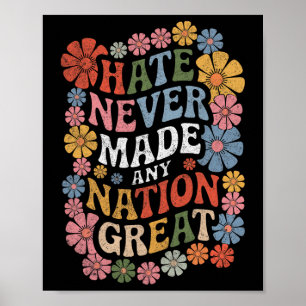 Anti Trump Floral Democrat President Liberal Poster