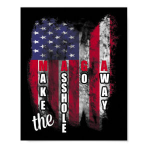 Anti Trump Funny Mega Make The Hole Go Away Slogan Poster