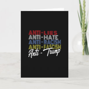 Anti Trump Hate Lies And Fascism Resist Vote Nov 5 Card