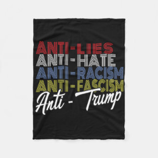 Anti Trump Hate Lies And Fascism Resist Vote Nov 5 Fleece Blanket