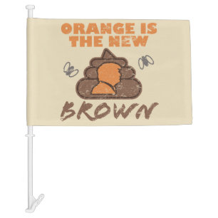 Anti-Trump Humor Poop Car Flag