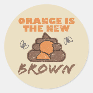 Anti-Trump Humor Poop Classic Round Sticker