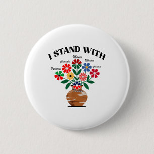 Anti Trump I Stand With Canada Mexico Greenland Uk Button