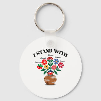 Anti Trump I Stand With Canada Mexico Greenland Uk Keychain