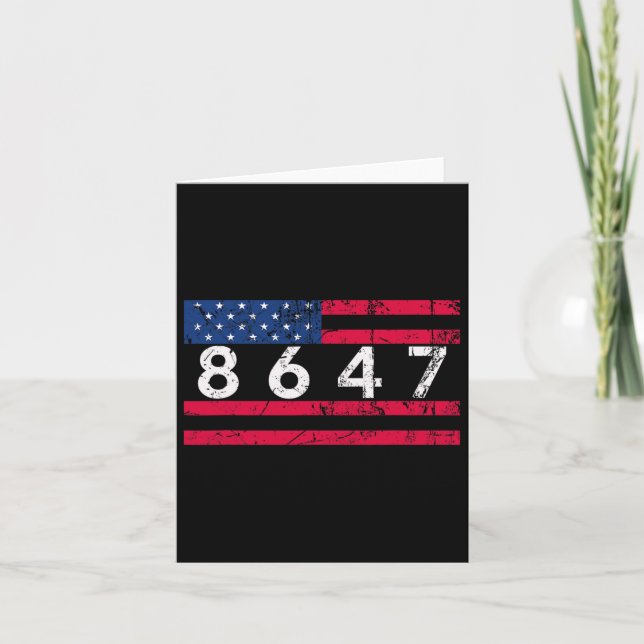 Anti Trump Impeach 47 8647 86 47 47th President Us Card (Front)