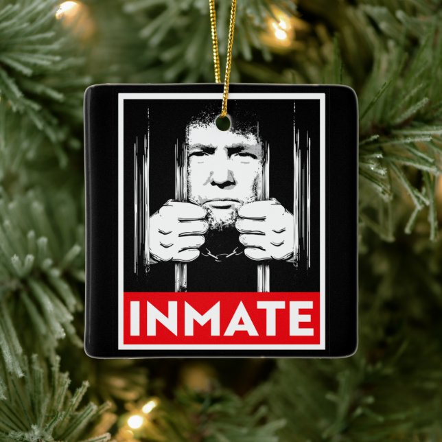Anti-Trump Inmate Ceramic Ornament (Tree)