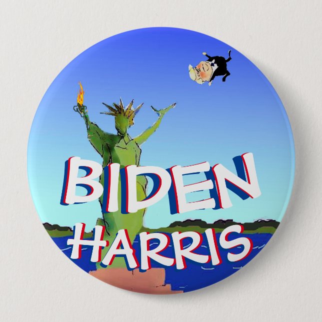 Anti Trump Joe Biden Harris Vote Democrat 2020 Button (Front)