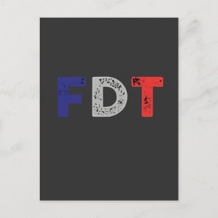 Anti Trump Maga FDT Resist Democracy Retro Announcement Postcard