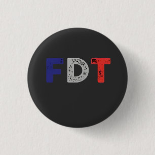 Anti Trump Maga FDT Resist Democracy Retro Button