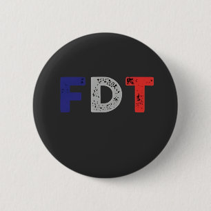 Anti Trump Maga FDT Resist Democracy Retro Button