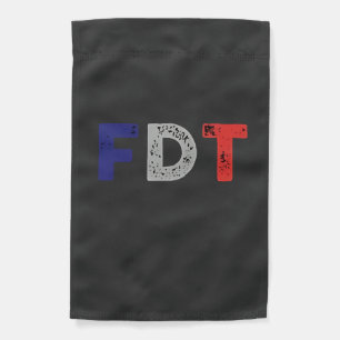 Anti Trump Maga FDT Resist Democracy Retro Garden Flag