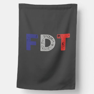Anti Trump Maga FDT Resist Democracy Retro House Flag