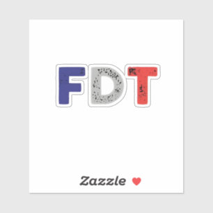 Anti Trump Maga FDT Resist Democracy Retro Sticker