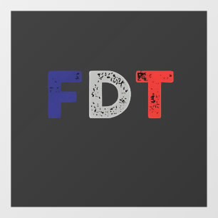 Anti Trump Maga FDT Resist Democracy Retro Window Cling