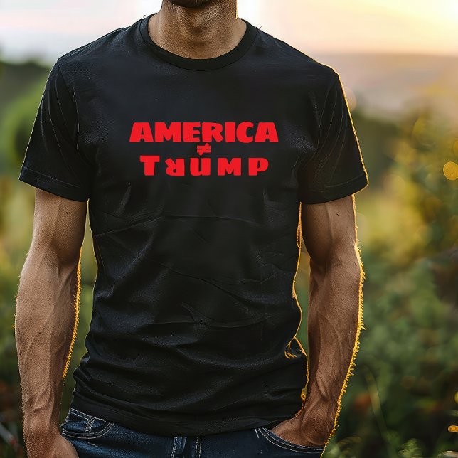 Anti-Trump merch protest red T-Shirt (Anti-Trump merch protest red black T-Shirt. America is not Trump.)