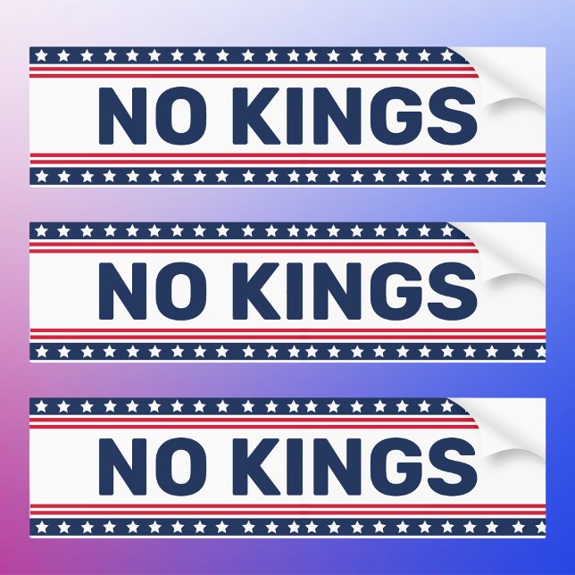 Anti Trump No Kings Protest Resist Bumper Sticker (Creator Uploaded)