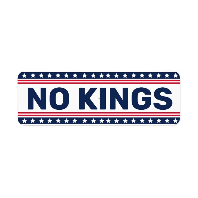 Anti Trump No Kings Protest Resist Label (Front)