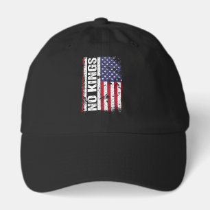 Anti Trump No Kings USA Flag Protest Quote Hat