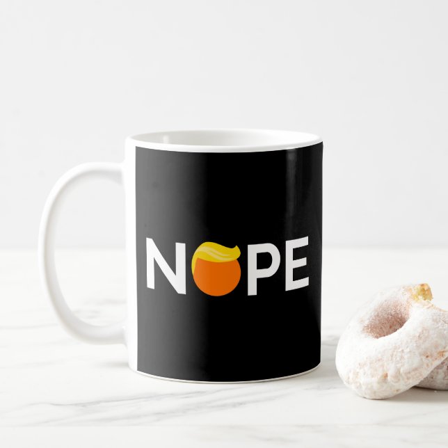 Anti-Trump - Nope Edition Coffee Mug (With Donut)