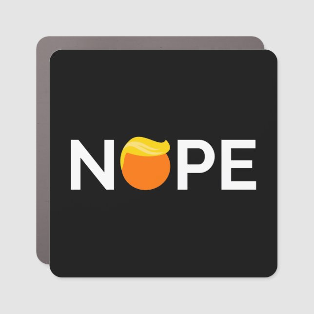 Anti-Trump - Nope Edition Rectangular Sticker Car Magnet (Front)