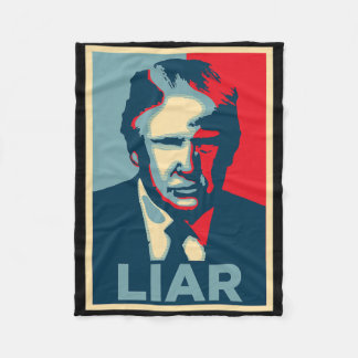 Anti Trump Obama Hope Poster Liar Fleece Blanket