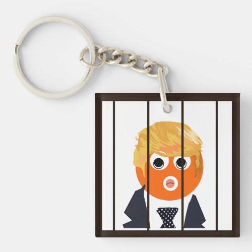 Anti_Trump Orange Potus in jail Keychain