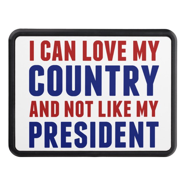 Anti Trump Patriotic Not My President Hitch Cover (Front)