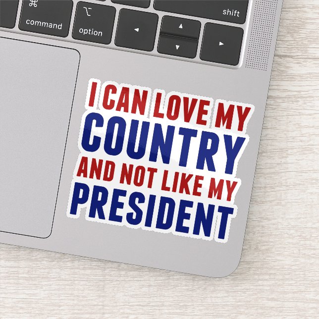 Anti Trump Patriotic Not My President Laptop Sticker (Detail)