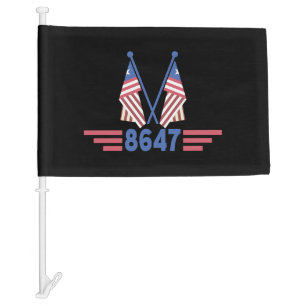 Anti Trump Political Resist 8647 Protest Car Flag