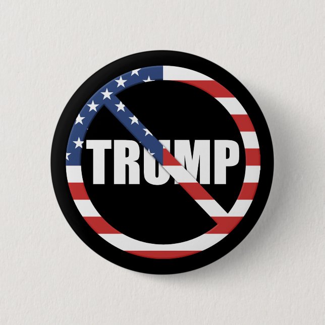 Anti-Trump Pro-Democracy Button (Front)