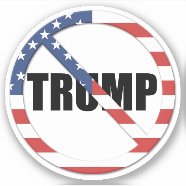 Anti-Trump Pro-Democracy Sticker (Front)