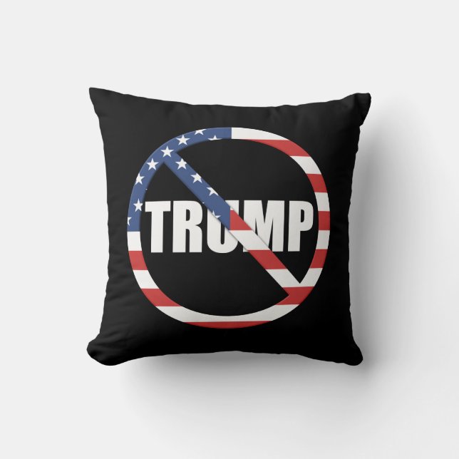 Anti-Trump Pro-Democracy Throw Pillow (Front)