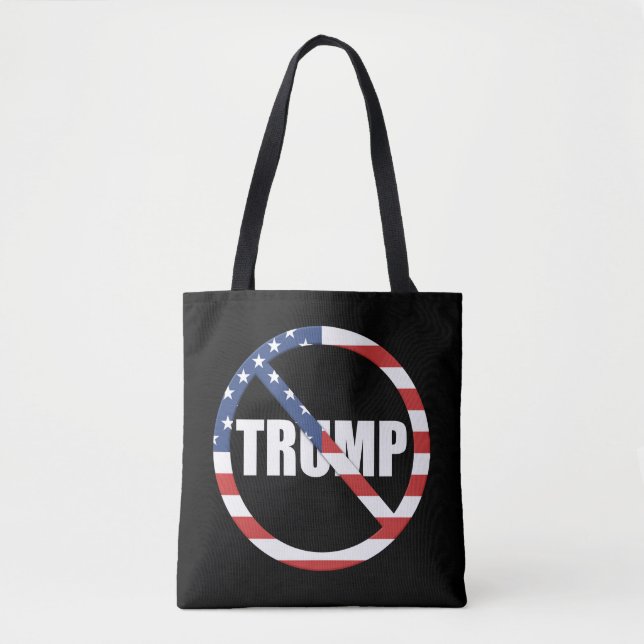 Anti-Trump Pro-Democracy Tote Bag (Front)