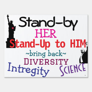 Anti-Trump protes (2-sided) sign