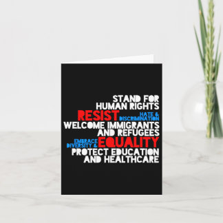 Anti Trump Protest Human Rights Resist  Card