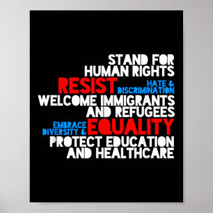 Anti Trump Protest Human Rights Resist Poster