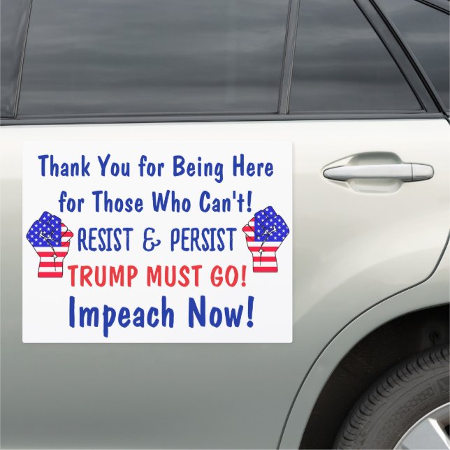 Anti-Trump Protest Sign for Cards (In Situ)