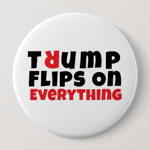 Anti trump protest slogan button