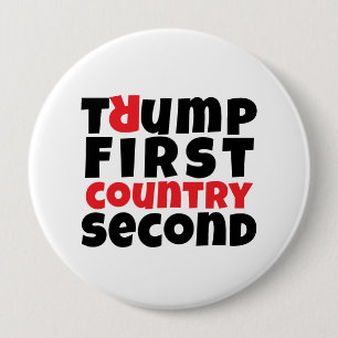 Anti trump protest slogan button