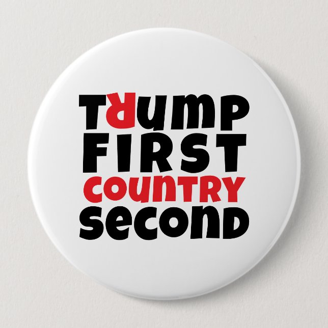 Anti trump protest slogan button (Front)