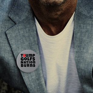 Anti trump protest slogan button