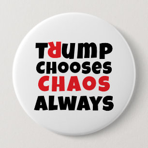 Anti trump protest slogan button