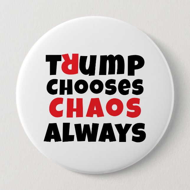 Anti trump protest slogan button (Front)