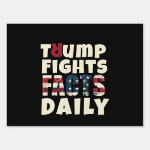 Anti trump protest slogan flag black sign