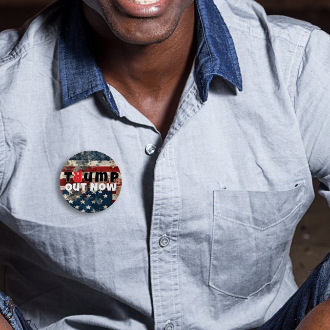 Anti trump protest slogan flag button (Creator Uploaded)