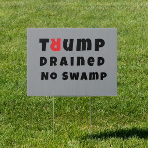 Anti trump protest slogan gray red black sign