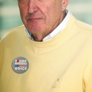 Anti trump protest slogan red gray button