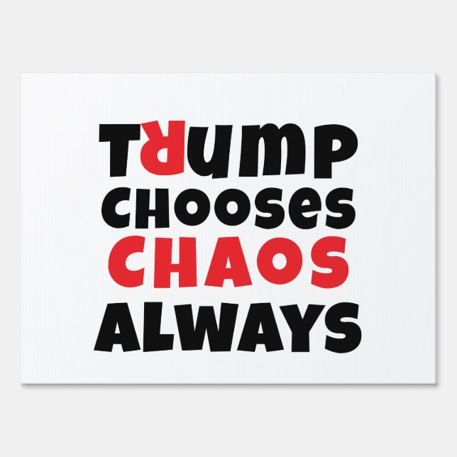 Anti trump protest slogan sign (Front)