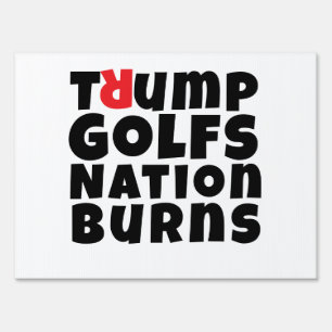 Anti trump protest slogan sign