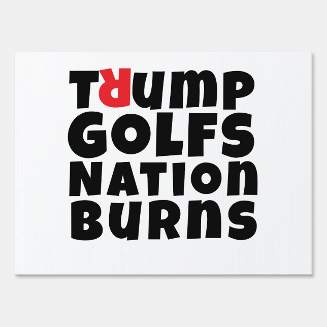Anti trump protest slogan sign (Front)